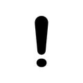 Exclamation vector icon attention logo warning speech bubble important round mark Royalty Free Stock Photo