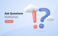 Exclamations and Question Marks. FAQ concept. Ask Questions and receive Answers. Online Support center. Frequently Asked Royalty Free Stock Photo