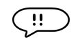 Exclamatory Speech Bubble Important Alert Icon, vector design Generative AI Royalty Free Stock Photo