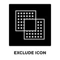 Exclude icon vector isolated on white background, logo concept o