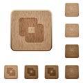 Exclude shapes wooden buttons Royalty Free Stock Photo