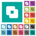 Exclude shapes square flat multi colored icons