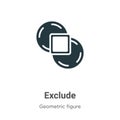 Exclude vector icon on white background. Flat vector exclude icon symbol sign from modern geometric figure collection for mobile