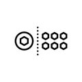 Black line icon for Excluding, aside from and collection Royalty Free Stock Photo