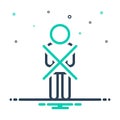 Mix icon for Exclusion, negation and boycott Royalty Free Stock Photo