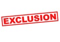EXCLUSION Royalty Free Stock Photo