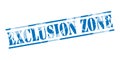 Exclusion zone blue stamp Royalty Free Stock Photo