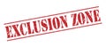 Exclusion zone stamp Royalty Free Stock Photo
