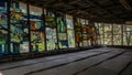 Exclusion Zone. Ukraine. Pripyat. August 26 2019. Inside abandoned cafe building