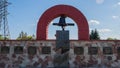 Exclusion Zone. Ukraine. Pripyat. August 26, 2019. Monument Prometheus Chernobyl