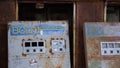 Exclusion Zone. Ukraine. Pripyat. August 26, 2019. Rusty soda machine, Chernobyl