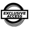 EXCLUSIVE ACCESS stamp on white Royalty Free Stock Photo