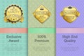 Exclusive Award 100 Premium High Quality Labels