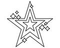 Exclusive benefits icon black and white - star.
