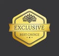 Exclusive Best Choice Premium Quality Golden Label Royalty Free Stock Photo