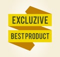 Exclusive Best Product Sticker Vector Illustration