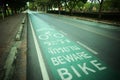 Exclusive bicycle lanes are the performance of respecting riders