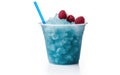 Exclusive Blue Slush on White Background