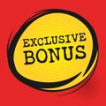 Exclusive Bonus label, vector