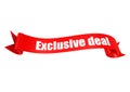Exclusive deal ribbon Royalty Free Stock Photo