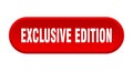 exclusive edition button. rounded sign on white background Royalty Free Stock Photo