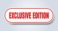 exclusive edition sign. rounded isolated button. white sticker Royalty Free Stock Photo