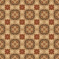 Exclusive flower motif for Jogja batik with seamless mocca color design Royalty Free Stock Photo