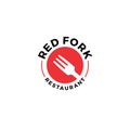 Exclusive Fork Restaurant Logo Design Vector