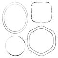 Exclusive frames, figures. Different frame set. Design element. Modern art. stock image.