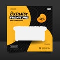 Exclusive furniture sale banner or social media post template