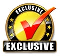 Exclusive icon on white background