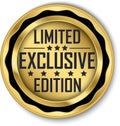 Exclusive limited edition gold label, vector illustration Royalty Free Stock Photo