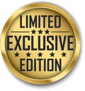 Exclusive limited edition gold label, vector illustration Royalty Free Stock Photo