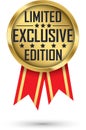 Exclusive limited edition gold label, vector illustration Royalty Free Stock Photo