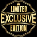 Exclusive limited edition golden retro label, vector illustration Royalty Free Stock Photo