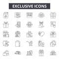 Exclusive line icons, signs, vector set, outline illustration concept