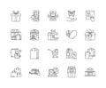 Exclusive line icons, signs, vector set, outline illustration concept