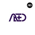 AED Logo Letter Monogram Design Royalty Free Stock Photo