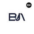 BJA Logo Letter Monogram Design Royalty Free Stock Photo