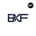 BKF Logo Letter Monogram Design Royalty Free Stock Photo