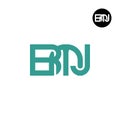 Letter BMJ Monogram Logo Design Royalty Free Stock Photo