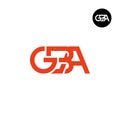 Letter GBA Monogram Logo Design Royalty Free Stock Photo