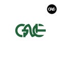 Letter GNE Monogram Logo Design Royalty Free Stock Photo