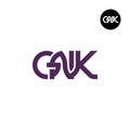 Letter GNK Monogram Logo Design Royalty Free Stock Photo