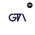 GTA Logo Letter Monogram Design Royalty Free Stock Photo