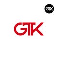 GTK Logo Letter Monogram Design Royalty Free Stock Photo