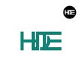 Letter HDE Monogram Logo Design Royalty Free Stock Photo