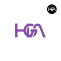 Letter HGA Monogram Logo Design Royalty Free Stock Photo
