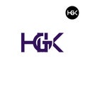 Letter HGK Monogram Logo Design Royalty Free Stock Photo