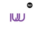 Letter IWU Monogram Logo Design Royalty Free Stock Photo